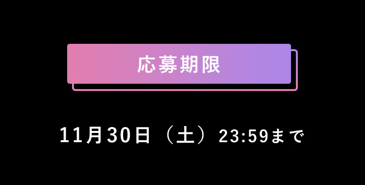 応募期限 11月30日（土）23:59まで