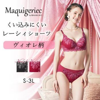 くい込みにくい　レーシィショーツ　ヴィオレ柄