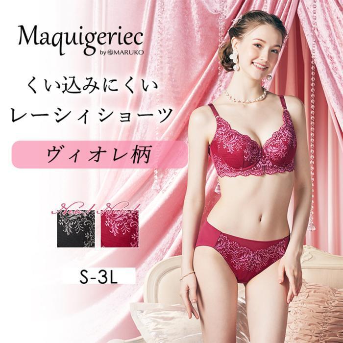 くい込みにくい　レーシィショーツ　ヴィオレ柄
