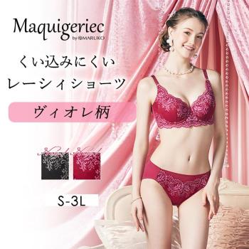 くい込みにくい　レーシィショーツ　ヴィオレ柄
