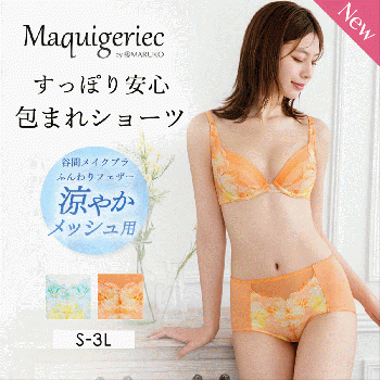 すっぽり安心　包まれショーツ（谷間メイクブラ　ふんわりフェザー　涼やかメッシュ用）