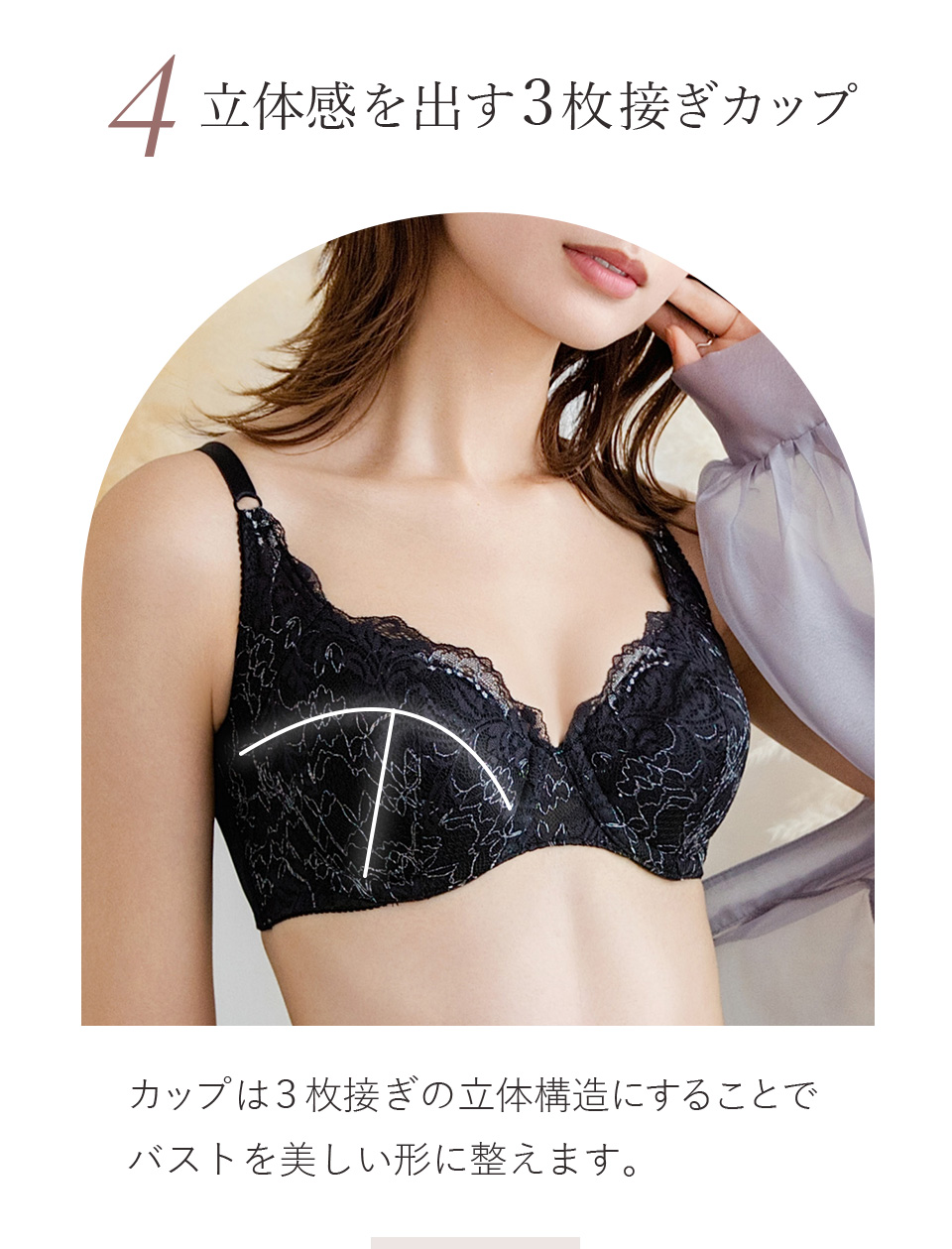 4.立体感を出す3枚接ぎカップ